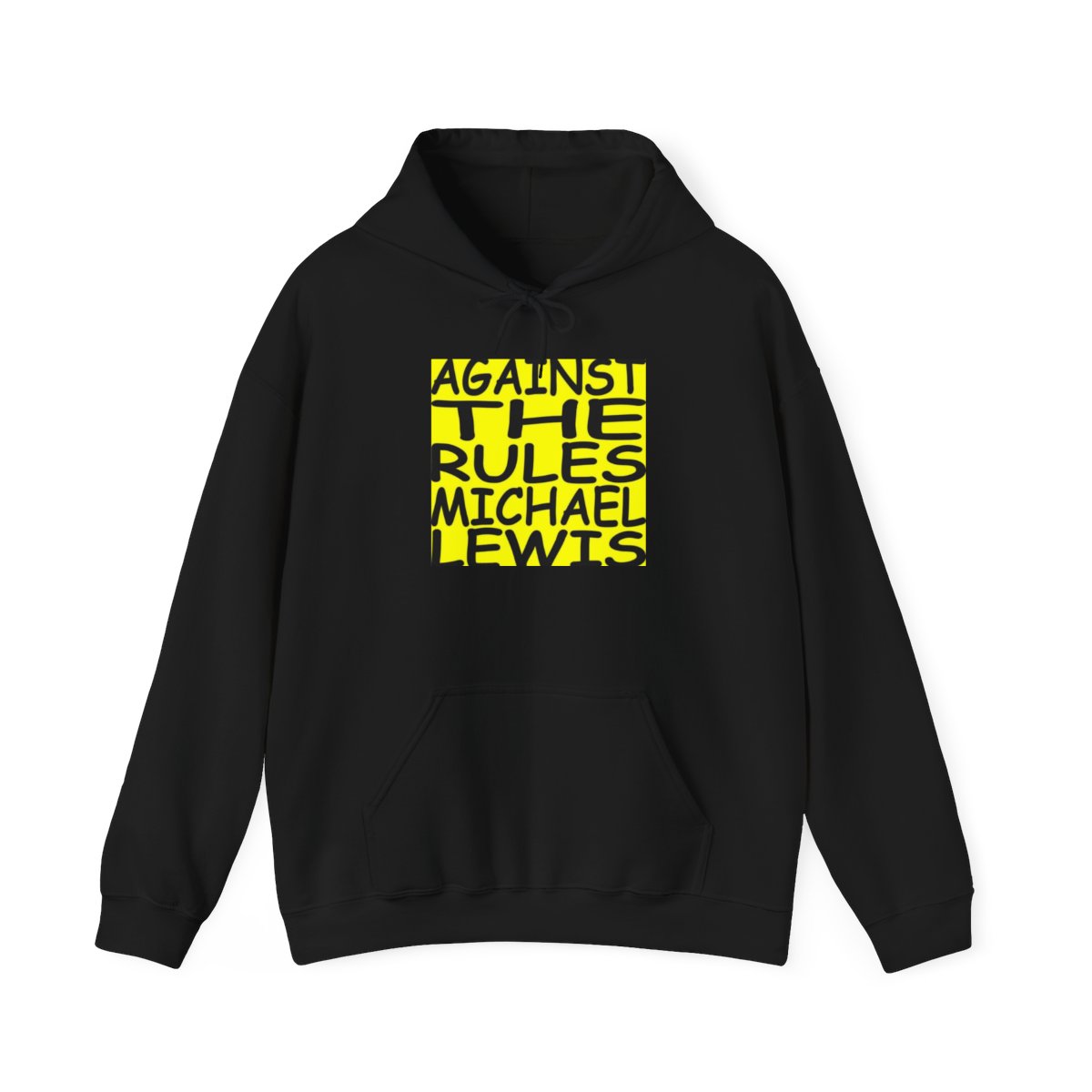 Against The Rules Michael Lewis Hoodie | Yellow Block Text Pullover | Against The Rules Podcast
