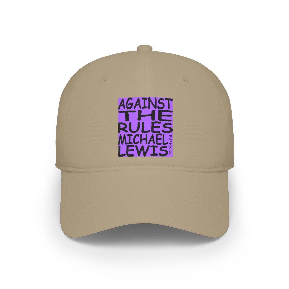 Against the Rules Michael Lewis Cap | Embroidered Baseball Cap | Against The Rules Podcast - alternate angle 2, merchandise