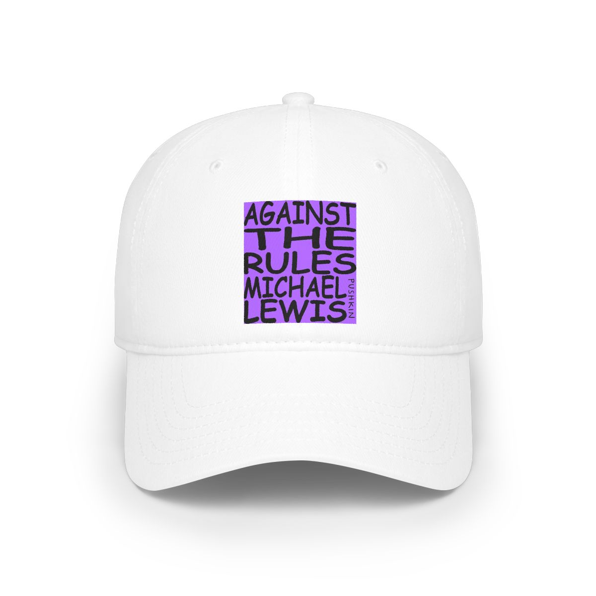 Against the Rules Michael Lewis Cap | Embroidered Baseball Cap | Against The Rules Podcast - alternate angle 3, merchandise