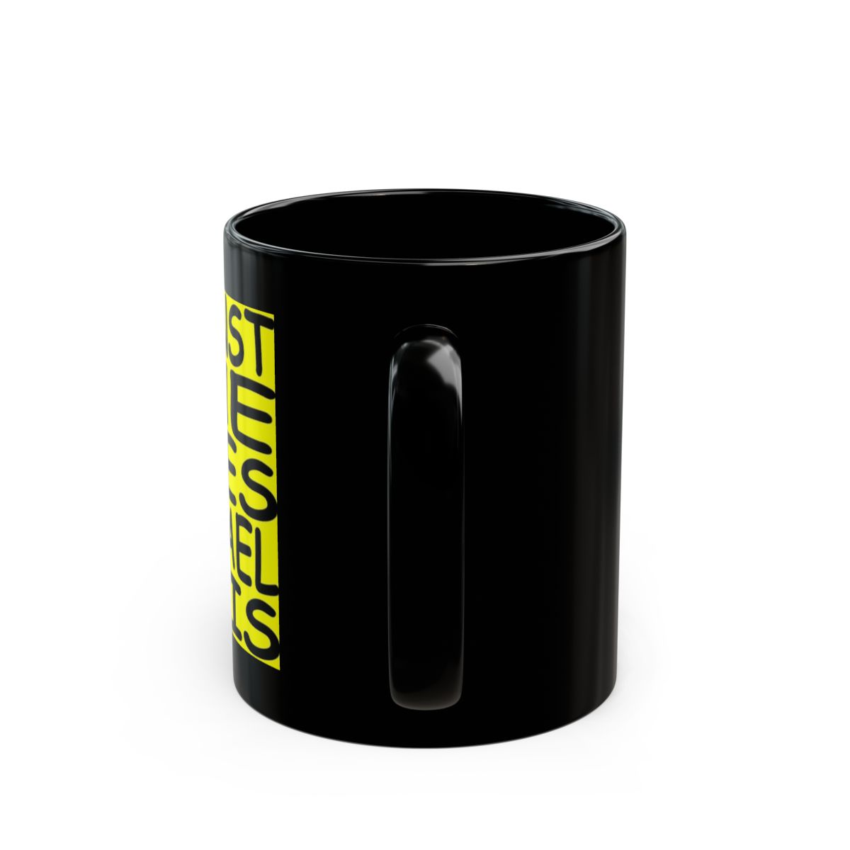 Against the Rules typography mug | Black ceramic mug | Against The Rules Podcast - alternate angle 3, merchandise